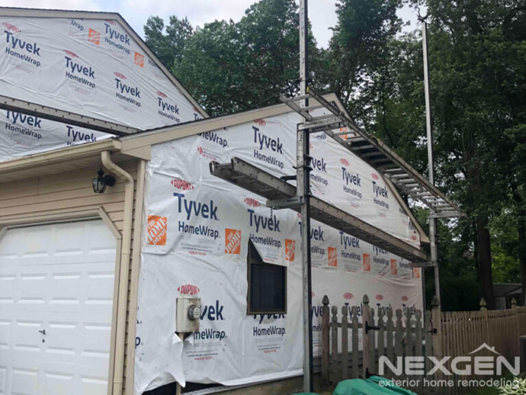 Vinyl Siding Installation Progress in Marlton
