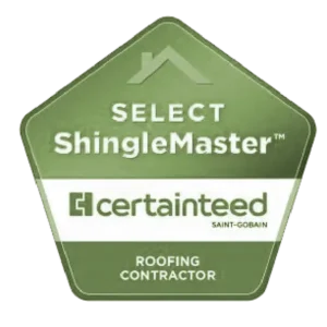 Certainteed Select ShingleMaster Roofing Contractor badge.