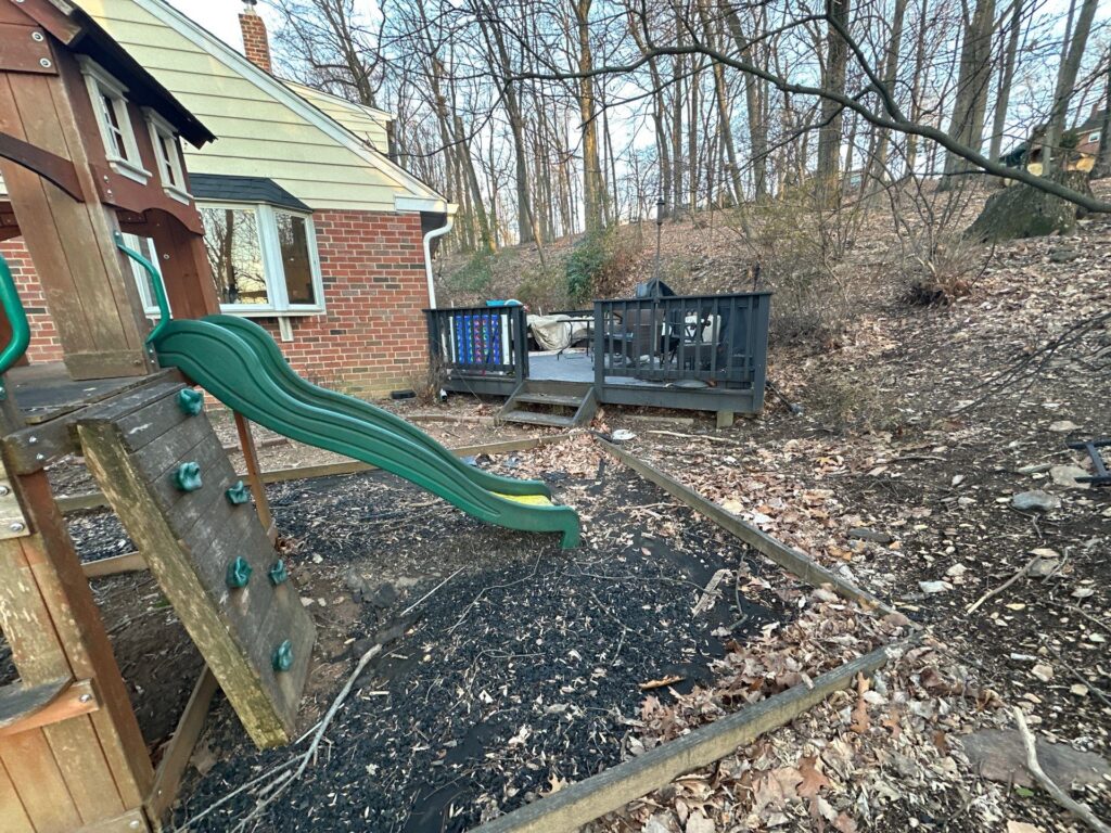 Before: Ground-Level Re-Deck in Wayne, PA