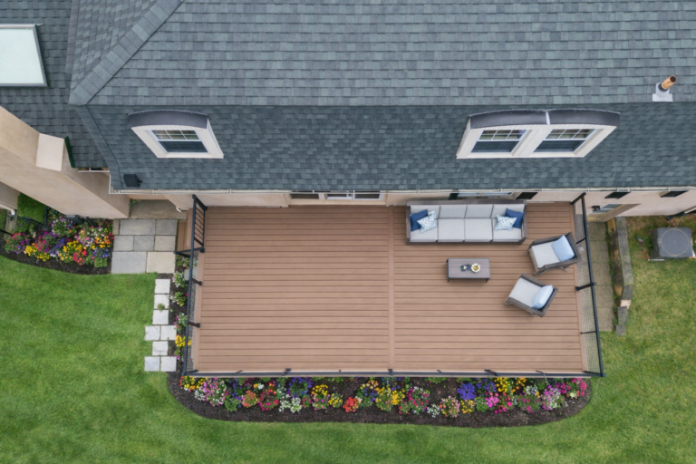 Marquis Deck - aerial view w. landscaping