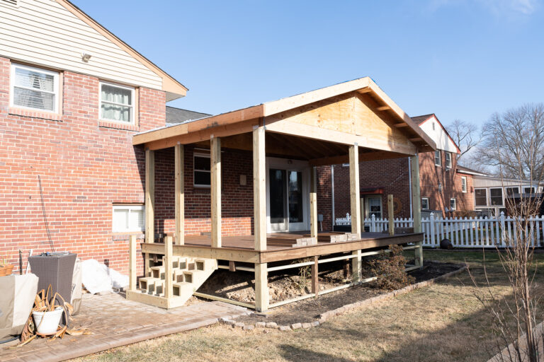 Screened in covered porch - DURING