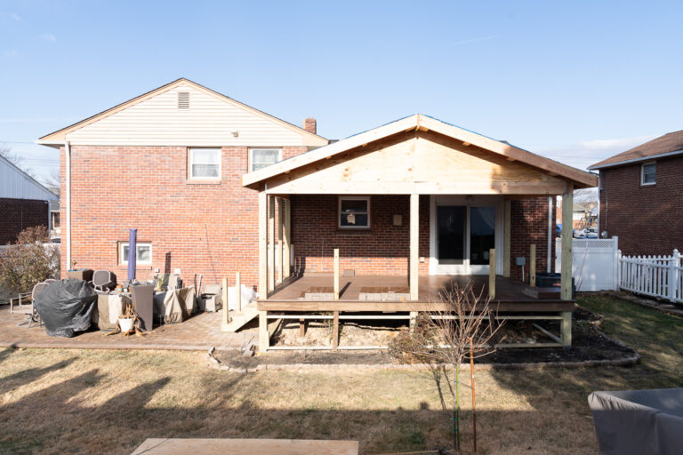 Screened in covered porch - DURING