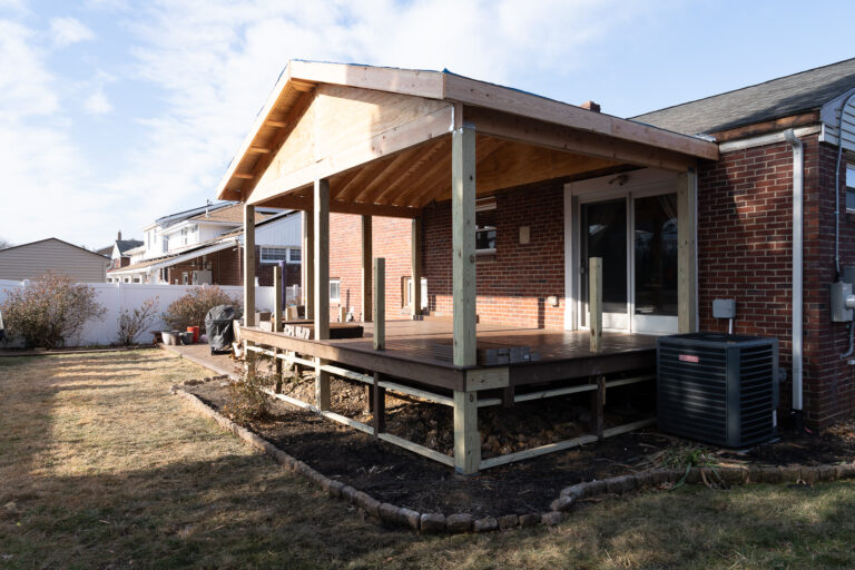 Screened in covered porch - DURING