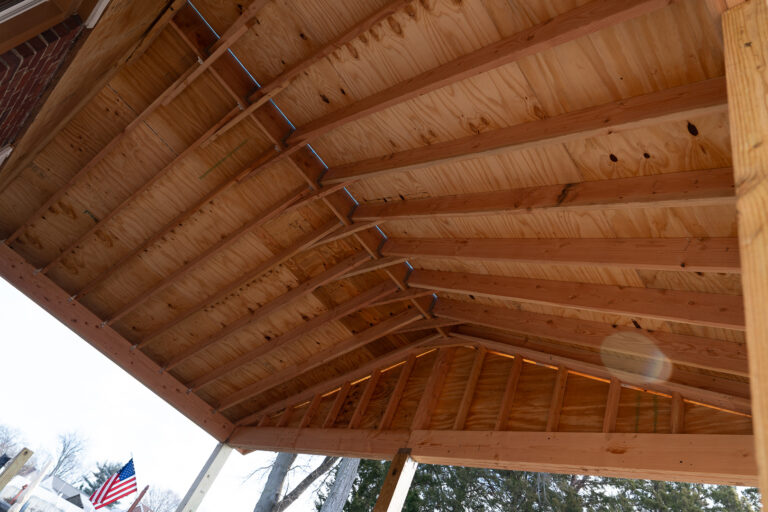 Screened in covered porch - DURING