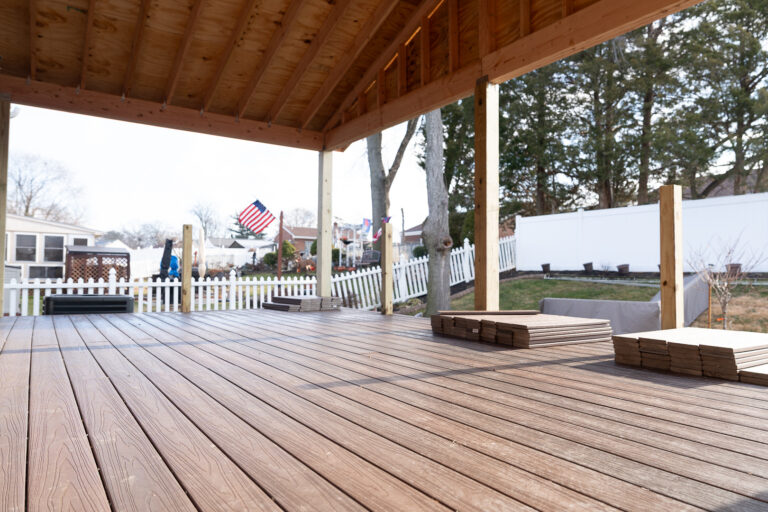 Screened in covered porch - DURING