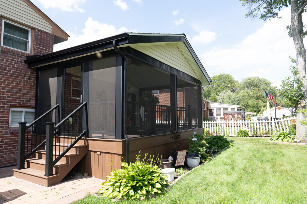 Screened in covered porch - AFTER