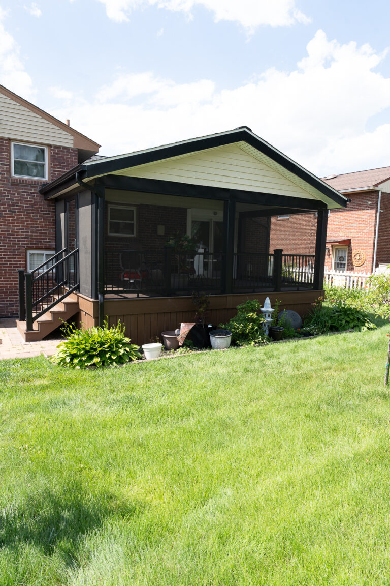Screened in covered porch - AFTER
