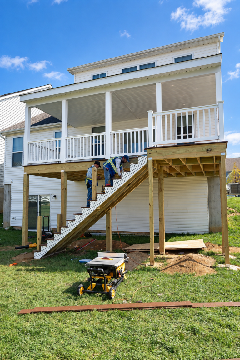 Rear Covered Porch in Downingtown, PA